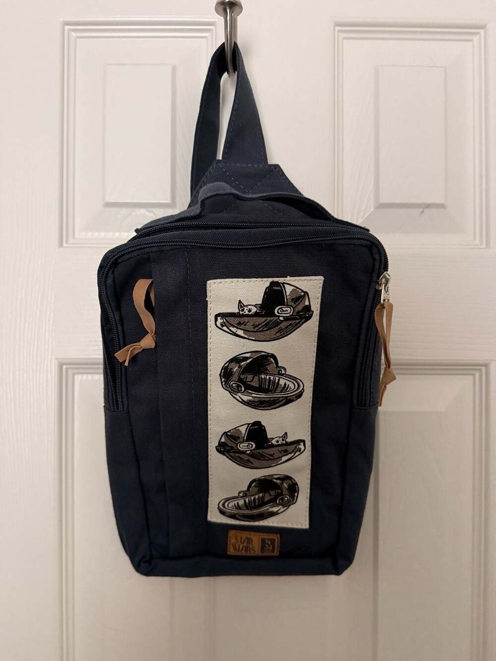 Disney Parks Star Wars The Mandalorian Grogu Denim Sling Backpack